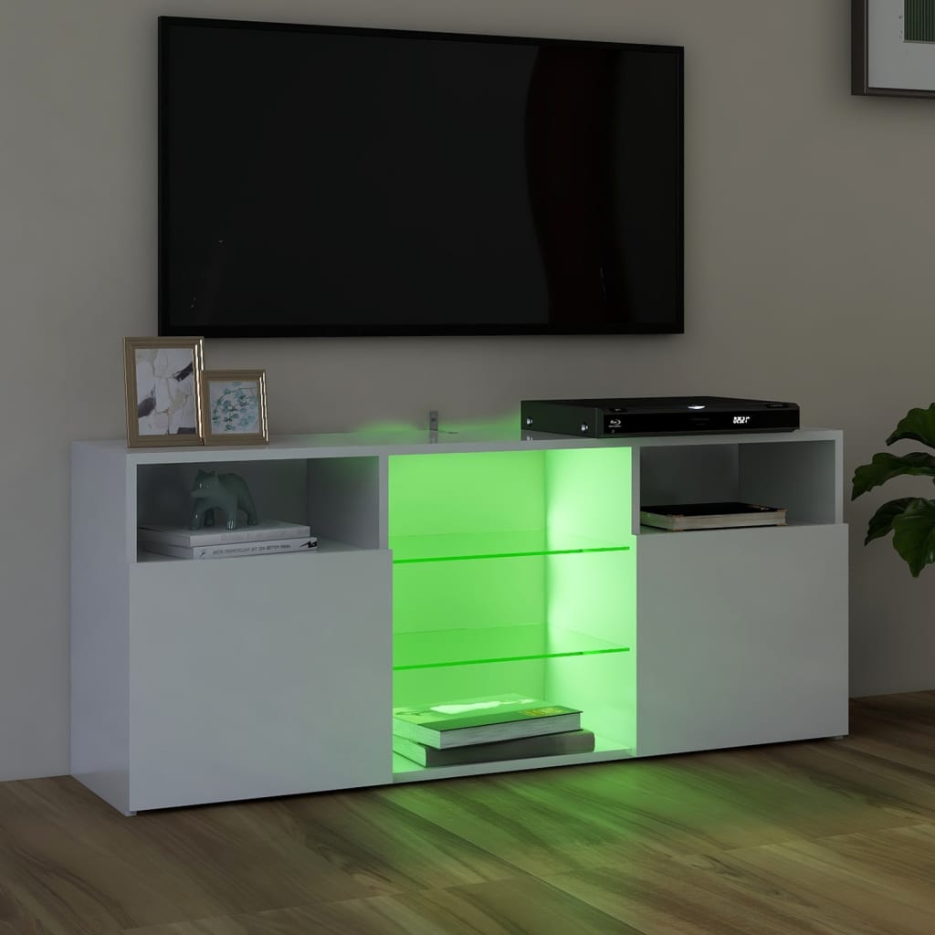 Meuble TV avec éclairage LED 120x30x50 cm