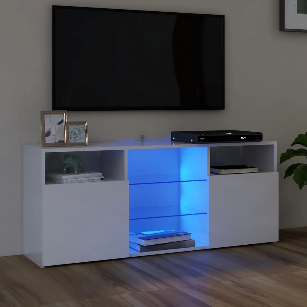 Meuble TV avec éclairage LED 120x30x50 cm