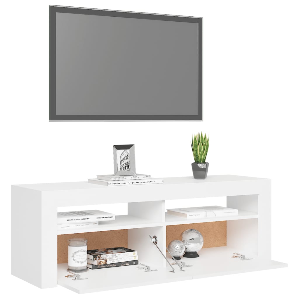 Meuble TV avec éclairage LED 120x35x40 cm