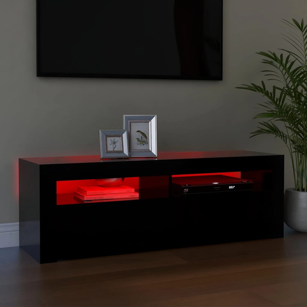 Meuble TV avec éclairage LED 120x35x40 cm