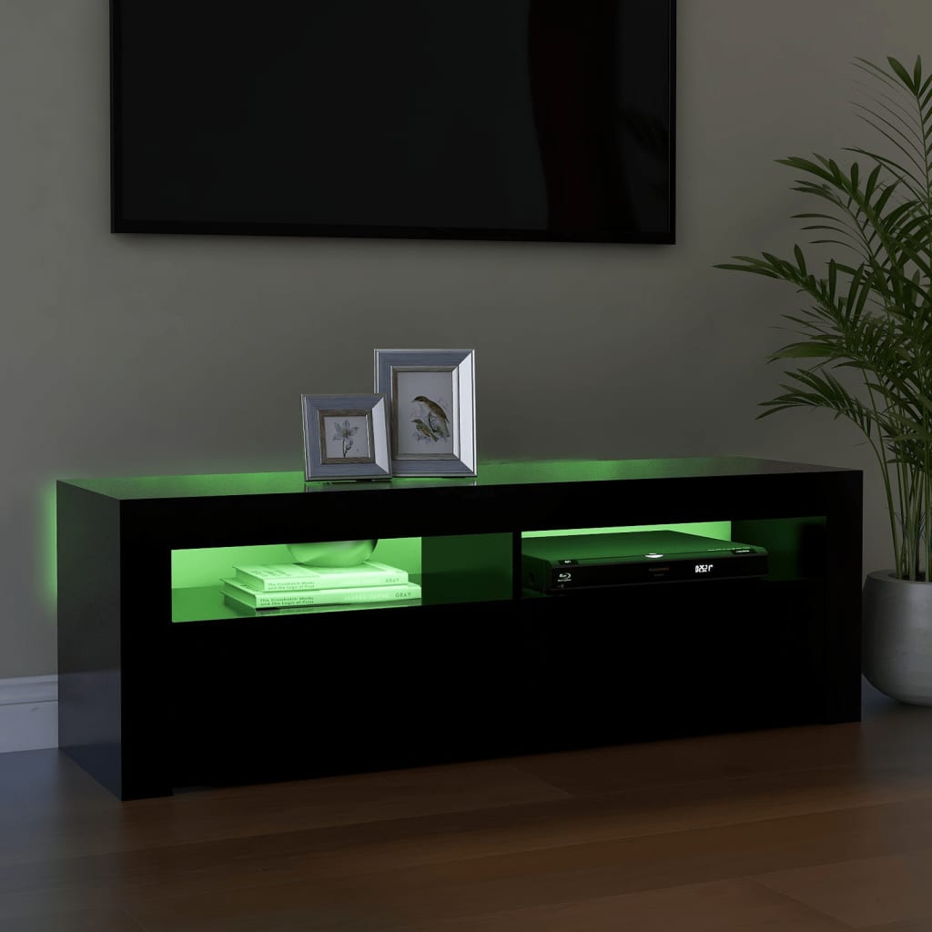 Meuble TV avec éclairage LED 120x35x40 cm