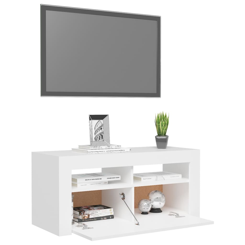 Tv-meubel met LED-verlichting 90x35x40 cm