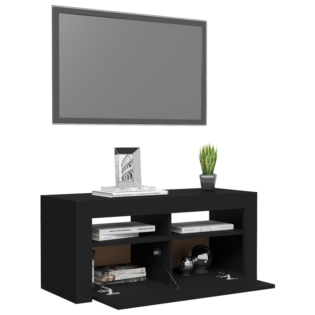 Tv-meubel met LED-verlichting 90x35x40 cm