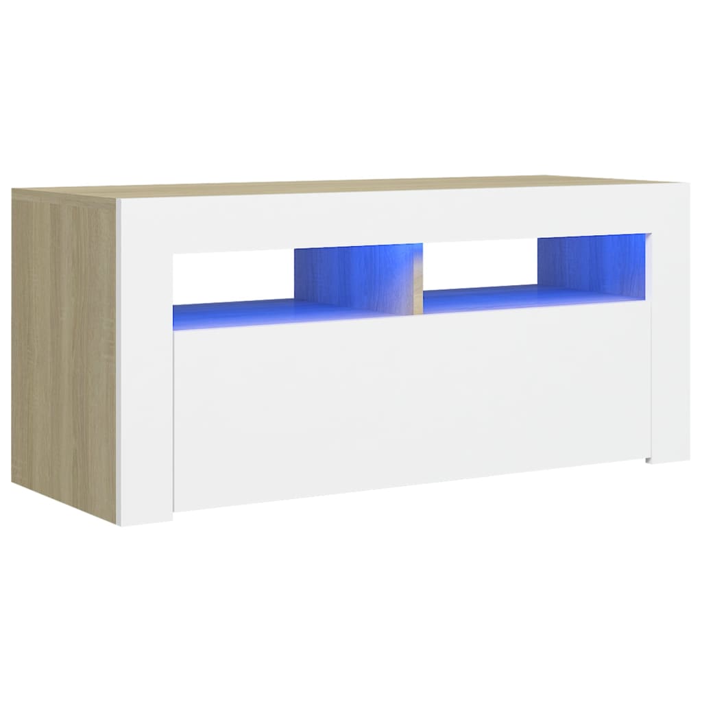 Tv-meubel met LED-verlichting 90x35x40 cm