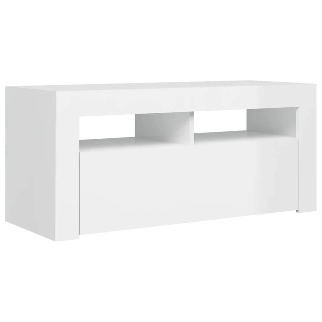 Tv-meubel met LED-verlichting 90x35x40 cm