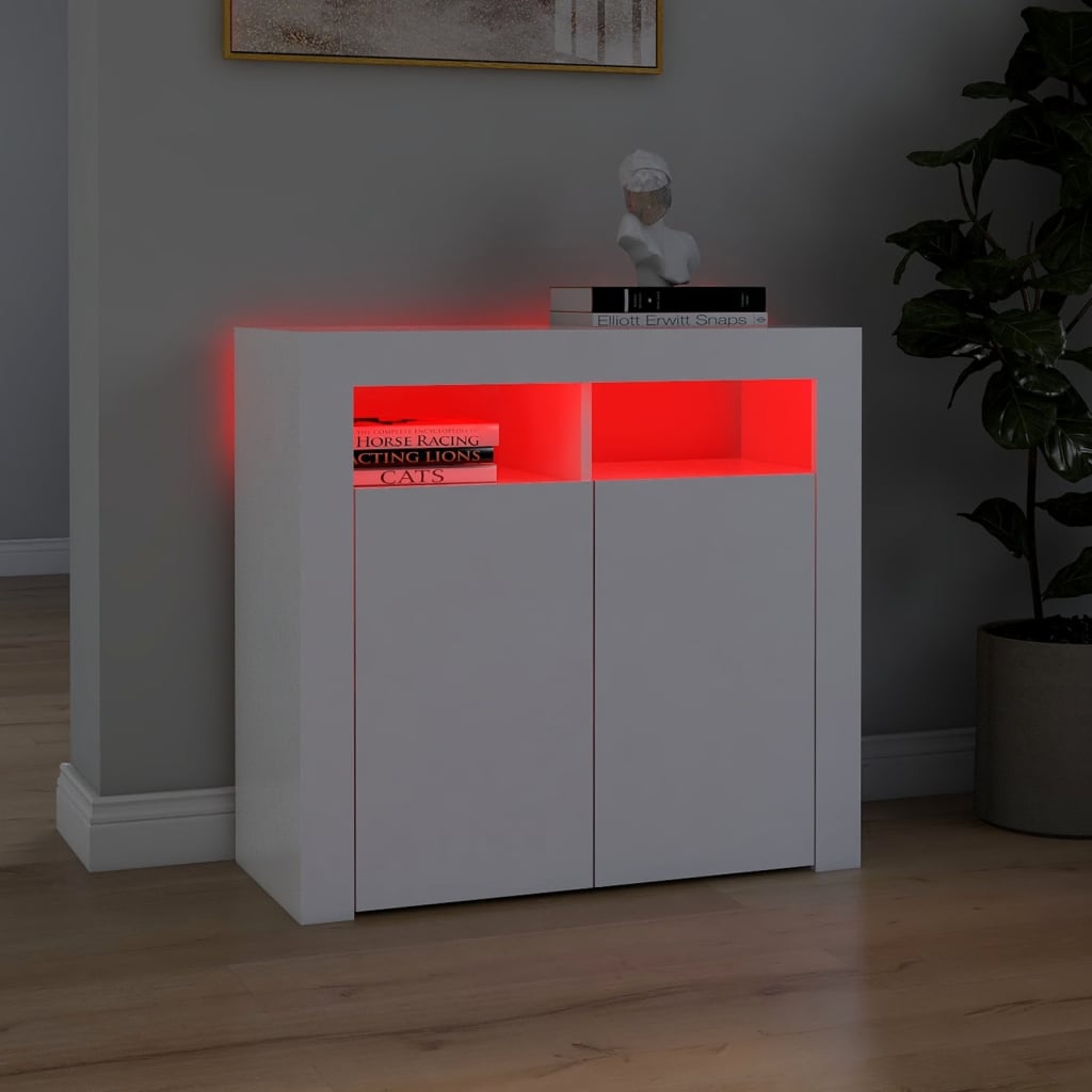 Dressoir met LED-verlichting 115,5x30x75 cm