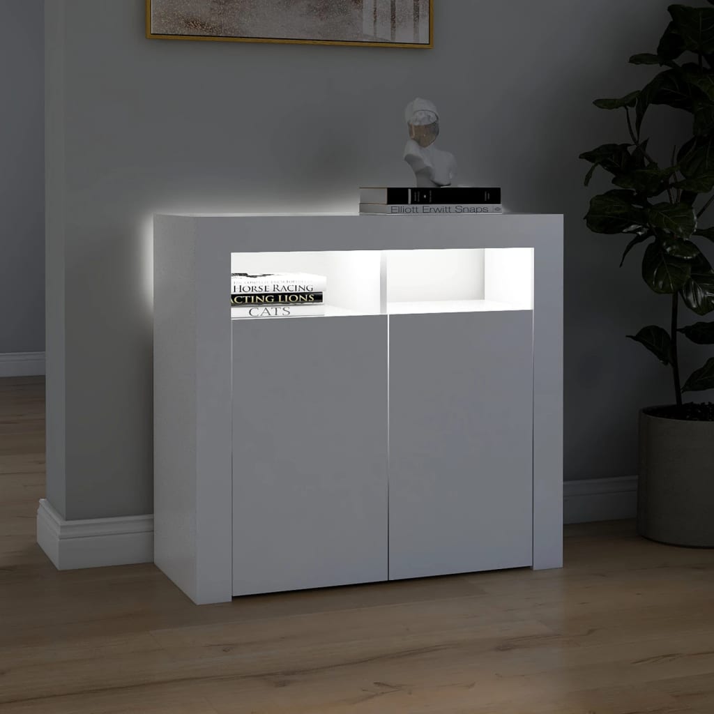 Dressoir met LED-verlichting 115,5x30x75 cm