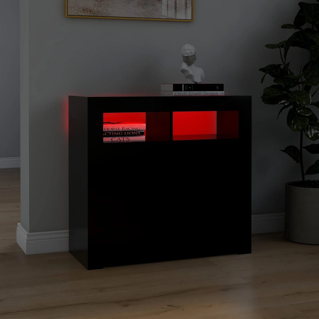 Buffet avec éclairage LED 115,5x30x75 cm