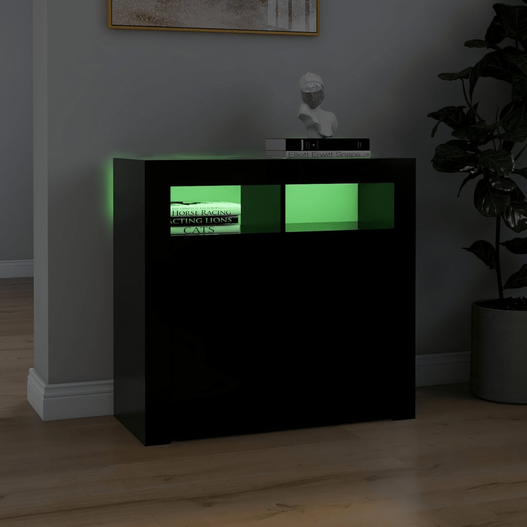 Buffet avec éclairage LED 115,5x30x75 cm