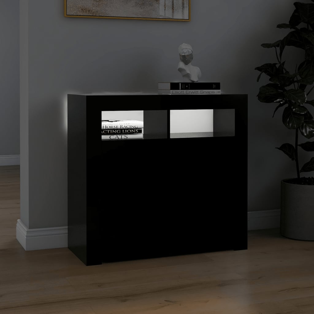 Dressoir met LED-verlichting 115,5x30x75 cm