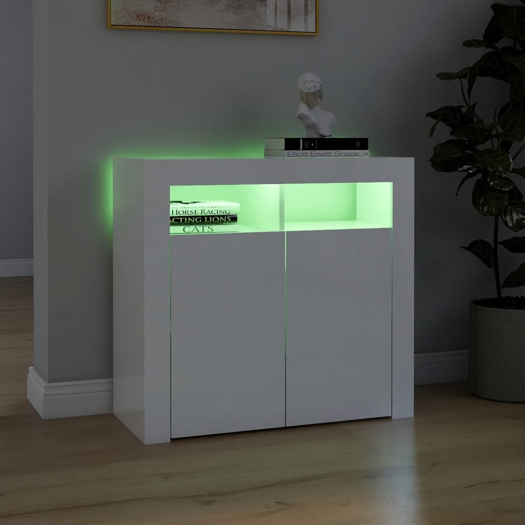 Dressoir met LED-verlichting 115,5x30x75 cm