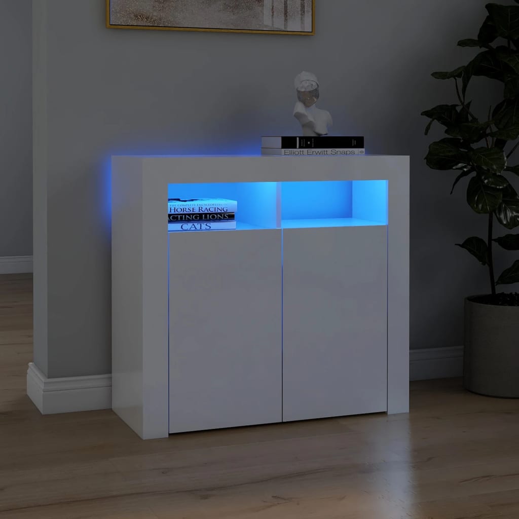 Dressoir met LED-verlichting 115,5x30x75 cm