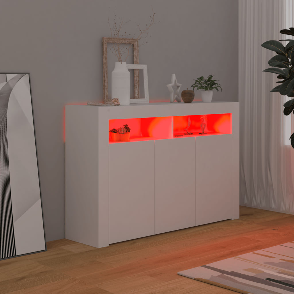 Buffet avec éclairage LED 115,5x30x75 cm