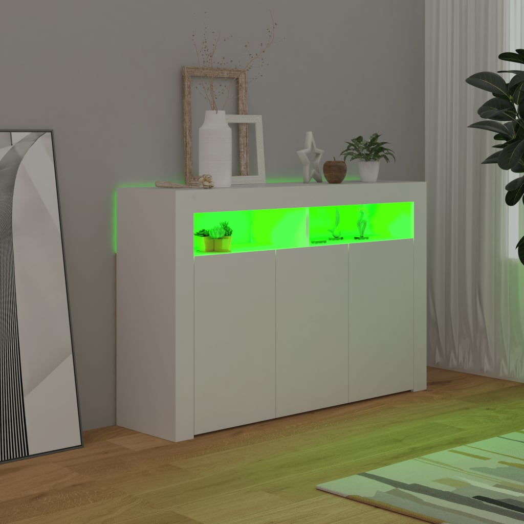 Buffet avec éclairage LED 115,5x30x75 cm