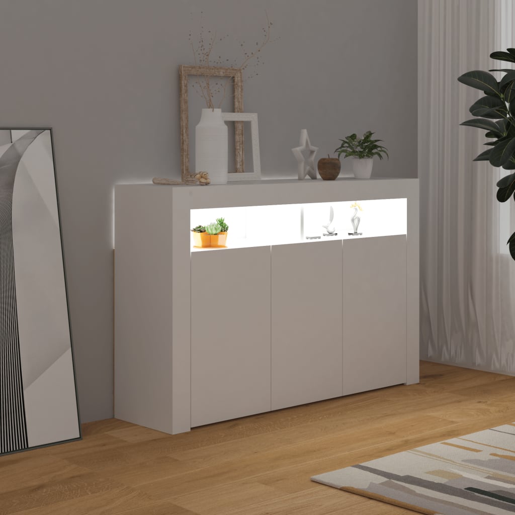 Dressoir met LED-verlichting 115,5x30x75 cm