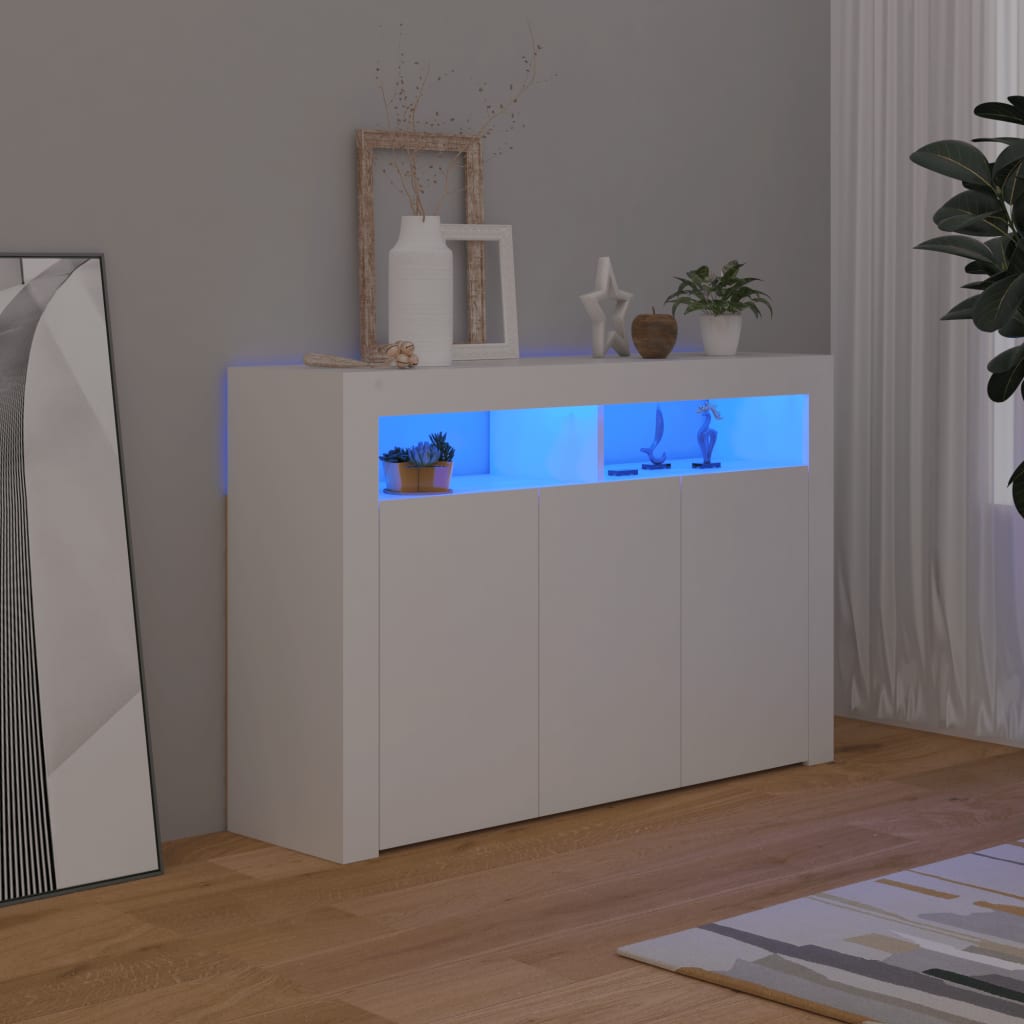 Buffet avec éclairage LED 115,5x30x75 cm