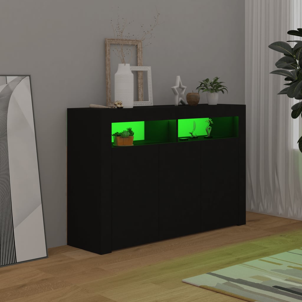 Buffet avec éclairage LED 115,5x30x75 cm