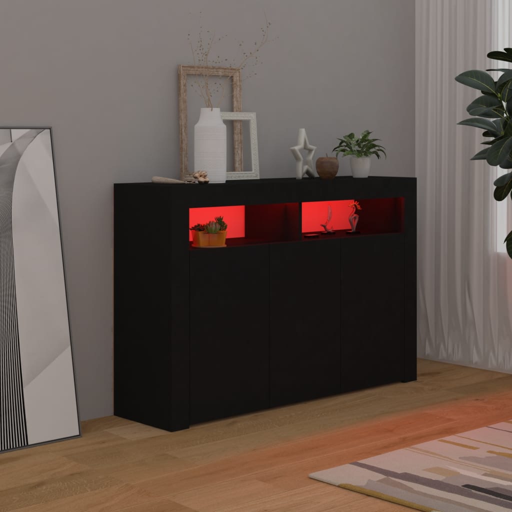 Buffet avec éclairage LED 115,5x30x75 cm