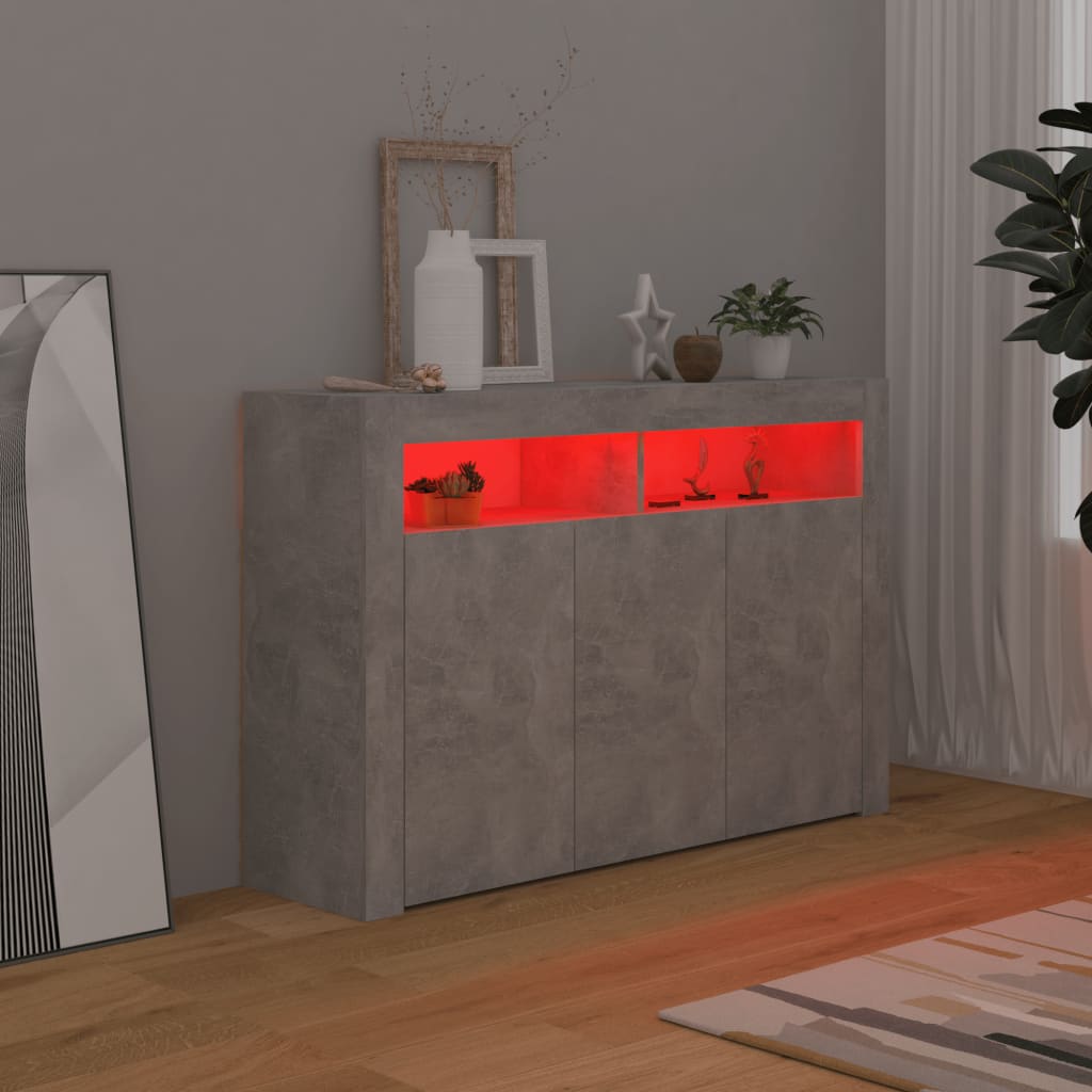 Dressoir met LED-verlichting 115,5x30x75 cm