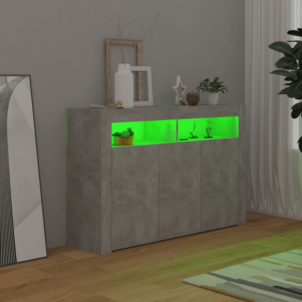 Dressoir met LED-verlichting 115,5x30x75 cm