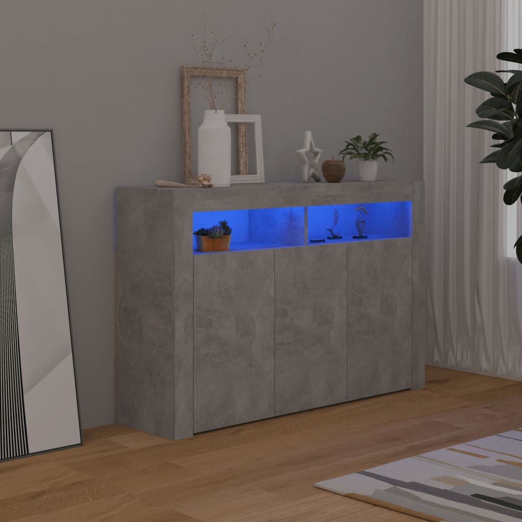 Buffet avec éclairage LED 115,5x30x75 cm