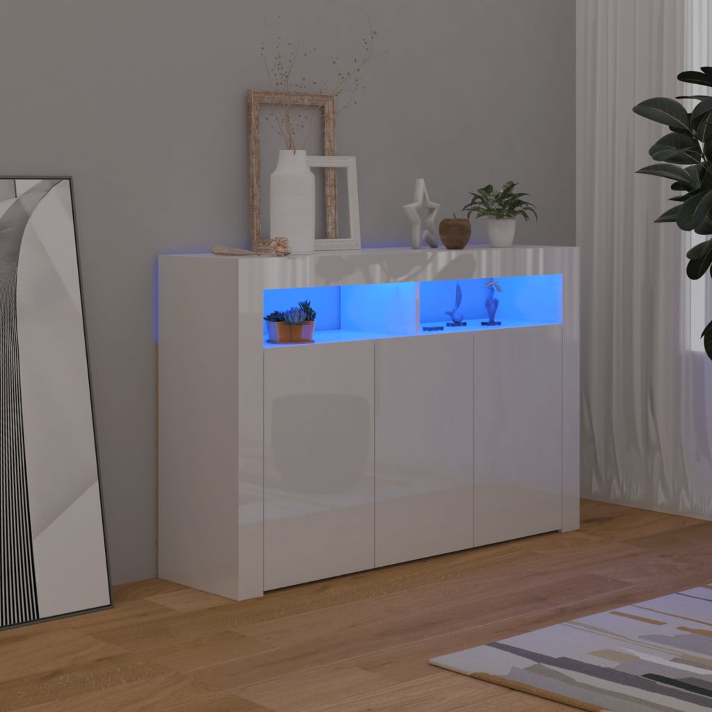 Buffet avec éclairage LED 115,5x30x75 cm