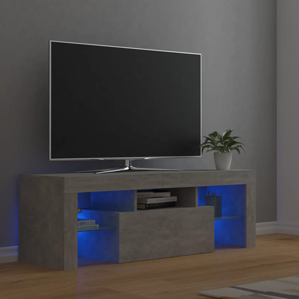 Tv-meubel met LED 120x36,5x40 cm bewerkt hout oud hout