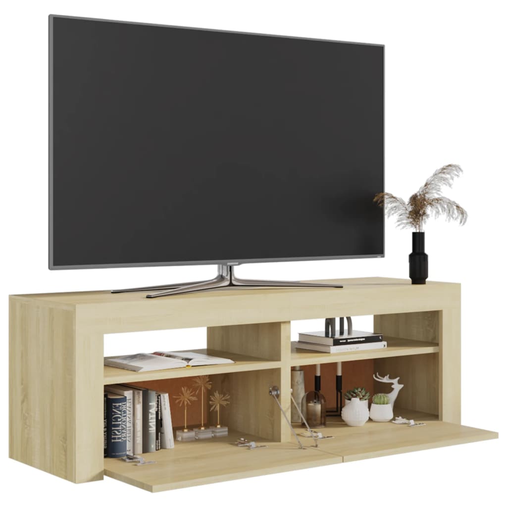 Tv-meubel met LED-verlichting 120x35x40 cm