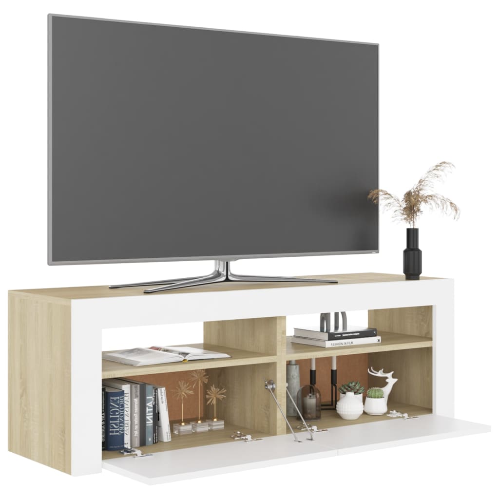 Tv-meubel met LED-verlichting 120x35x40 cm