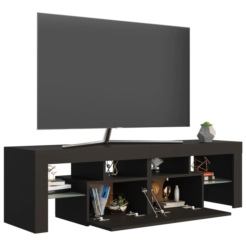 Tv-meubel LED-verlichting 140x36,5x40 cm eikenkleurig