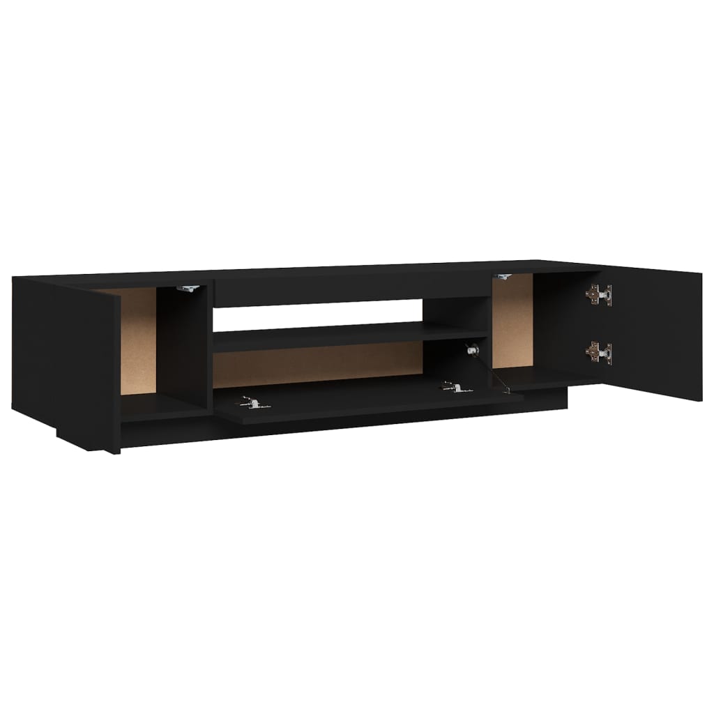 Tv-meubel met LED 160x35x40 cm bewerkt hout oud hout