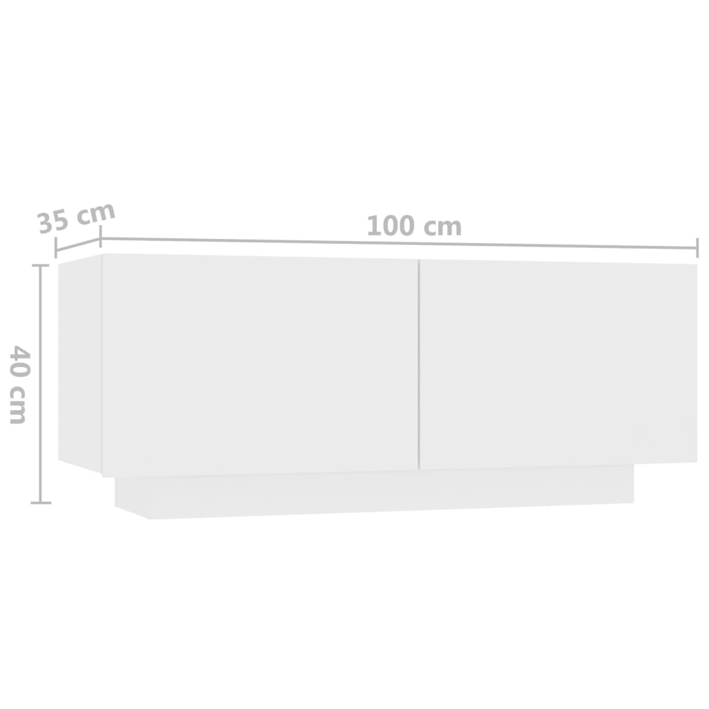 Tv-meubel 100x35x40 cm bewerkt hout eikenkleurig