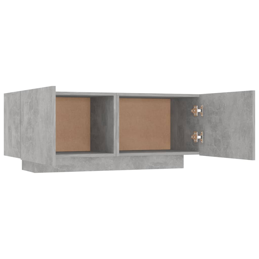 Tv-meubel met LED 100x35x40 cm bewerkt hout artisanaal eiken