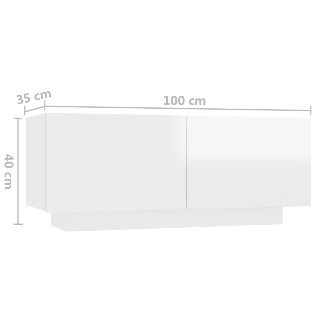 Tv-meubel 100x35x40 cm bewerkt hout eikenkleurig