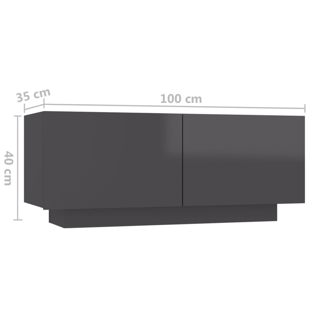 Tv-meubel 100x35x40 cm bewerkt hout eikenkleurig