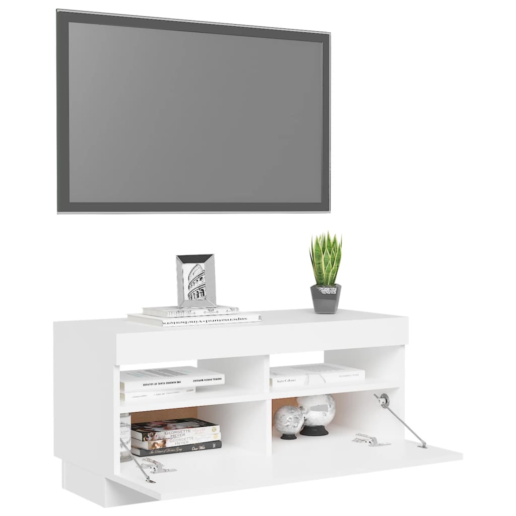 Tv-meubel met LED-verlichting 100x35x40 cm