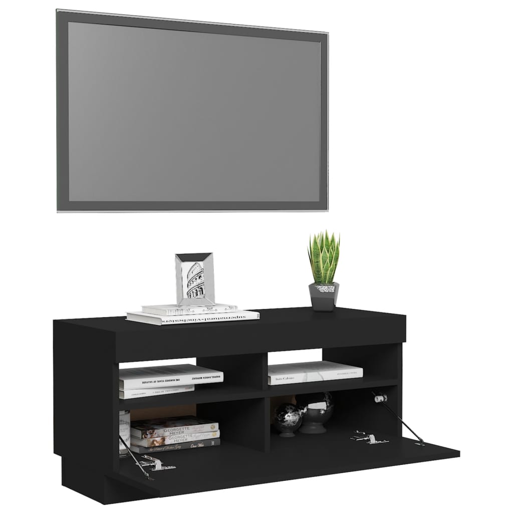 Tv-meubel met LED-verlichting 100x35x40 cm