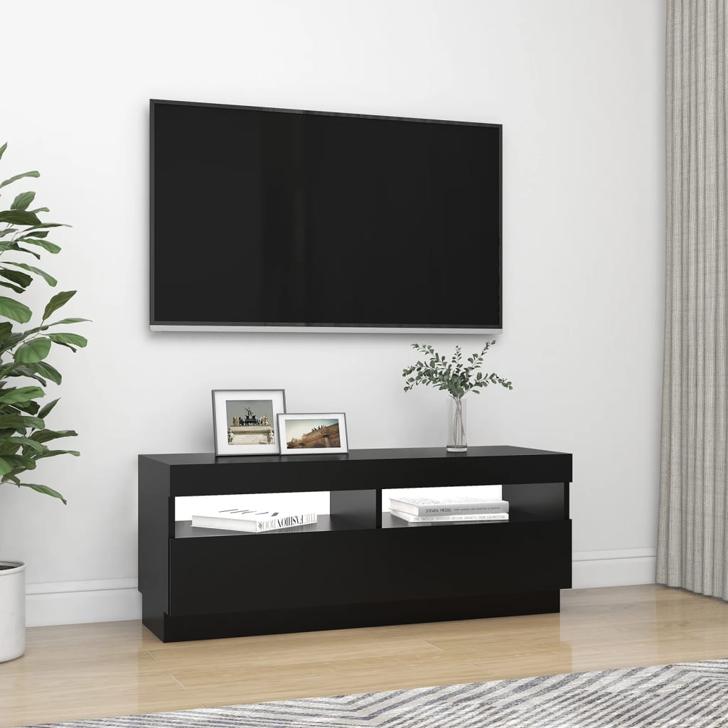 Meuble TV avec éclairage LED 100x35x40 cm