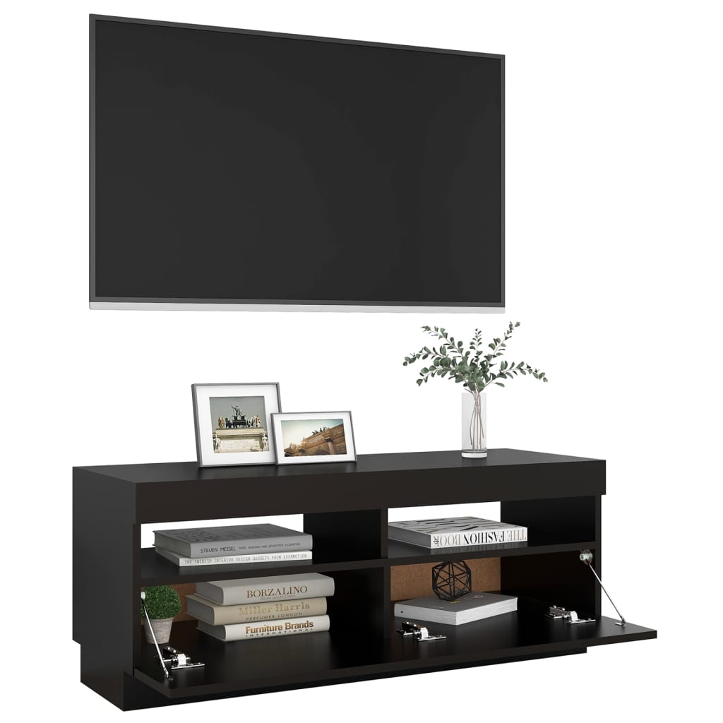 Meuble TV avec éclairage LED 100x35x40 cm