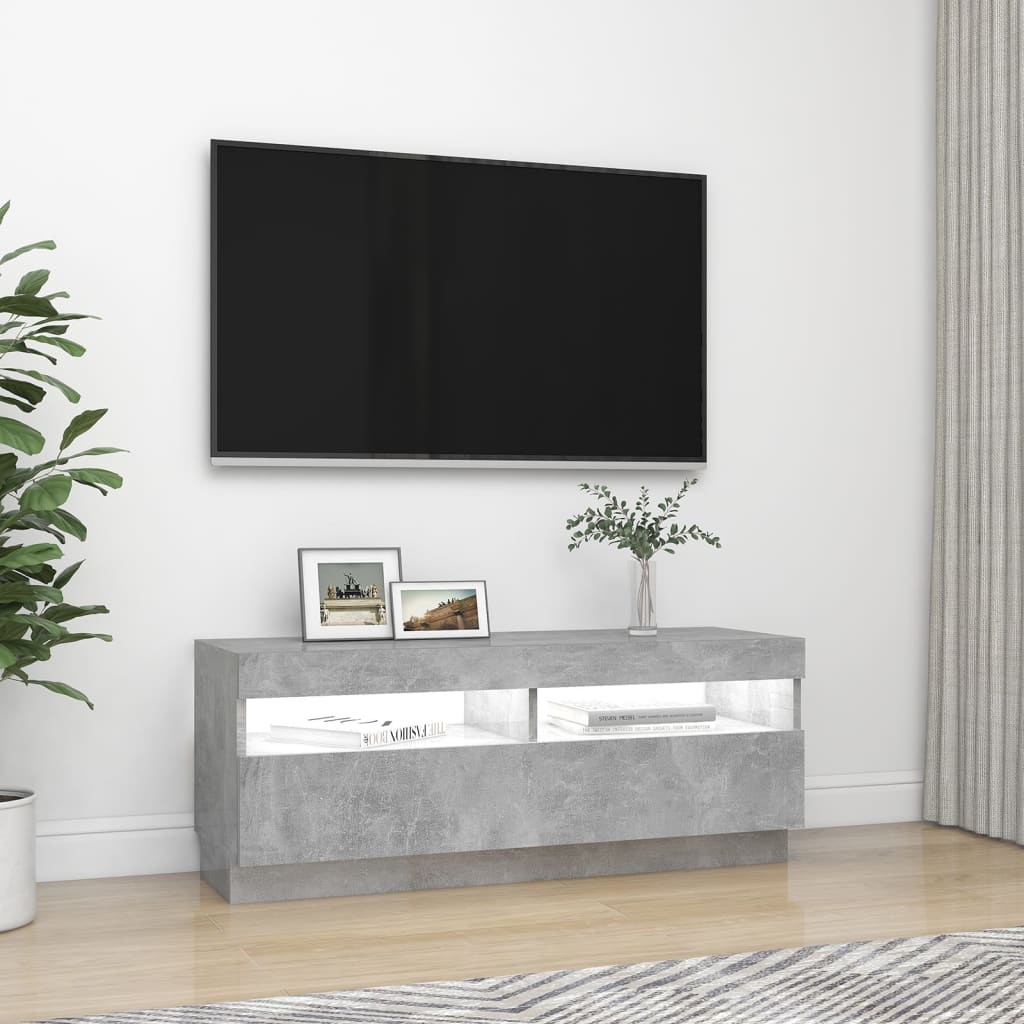 Meuble TV avec éclairage LED 100x35x40 cm