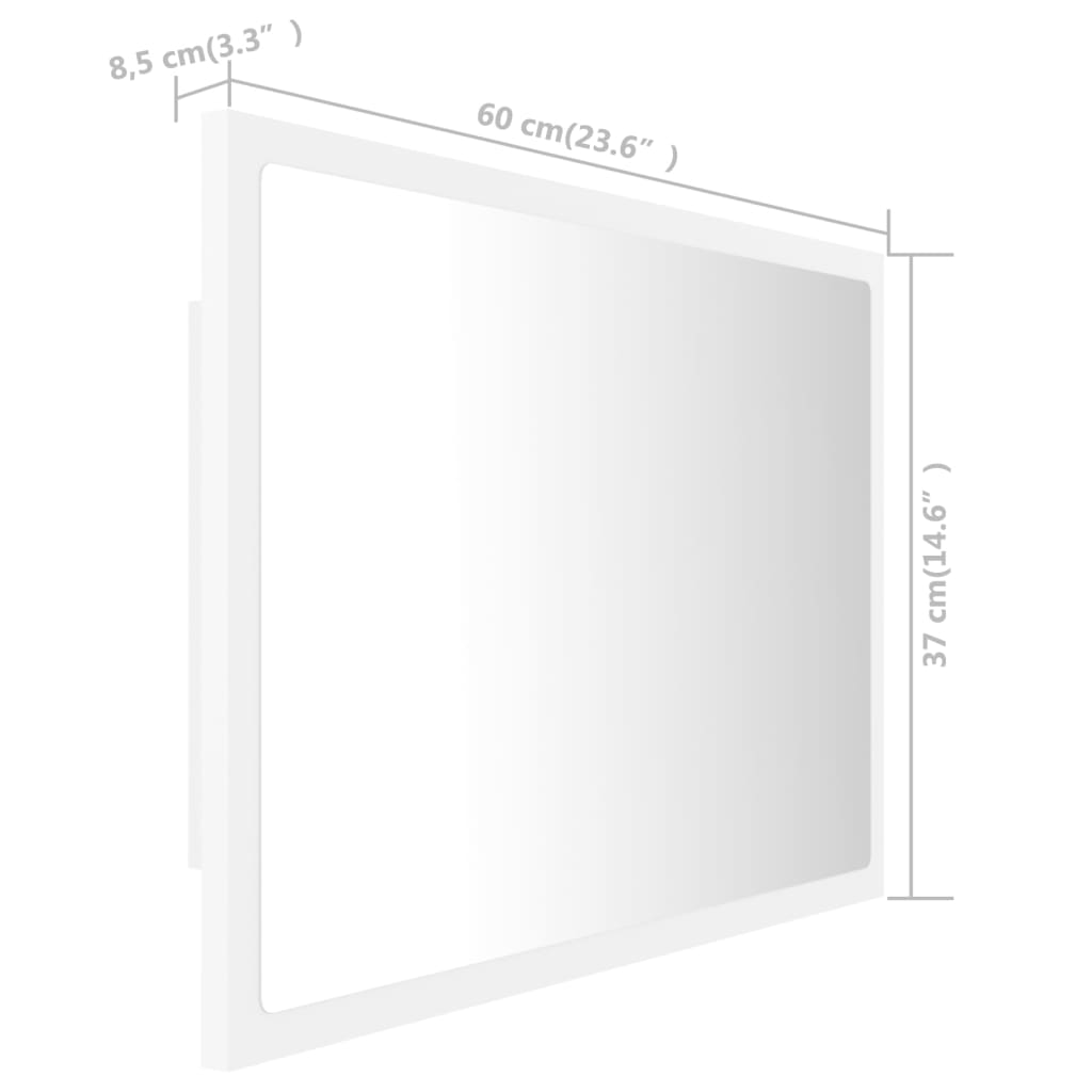 Badkamerspiegel LED 60x8,5x37 cm acryl