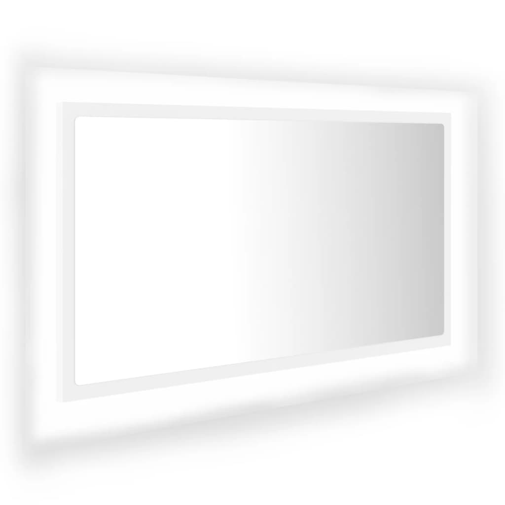 Miroir de salle de bain LED 80x8,5x37 cm acrylique