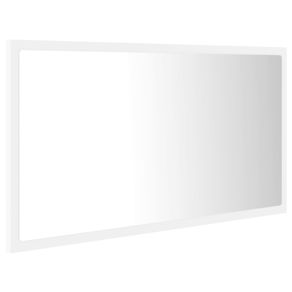 Miroir de salle de bain LED 80x8,5x37 cm acrylique