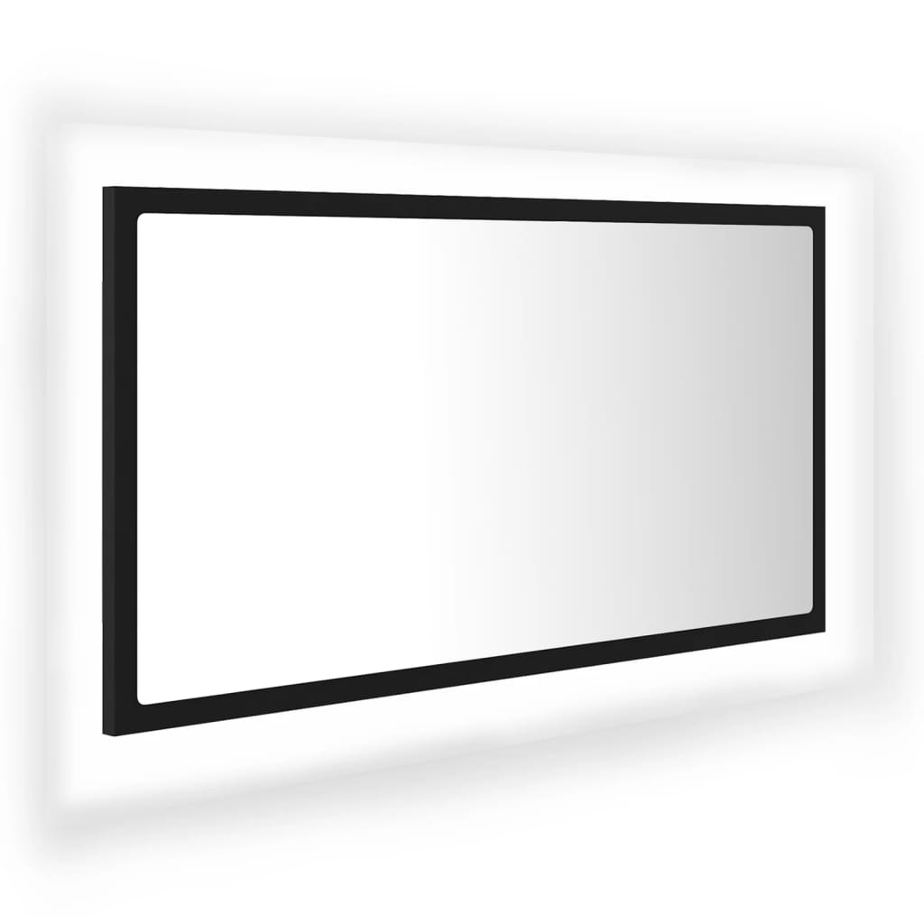 Miroir de salle de bain LED 80x8,5x37 cm acrylique