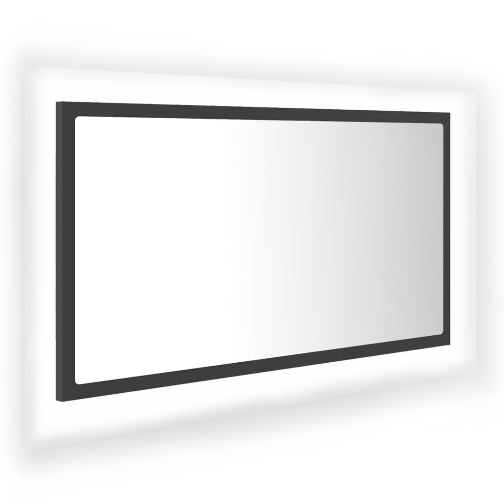 Miroir de salle de bain LED 80x8,5x37 cm acrylique