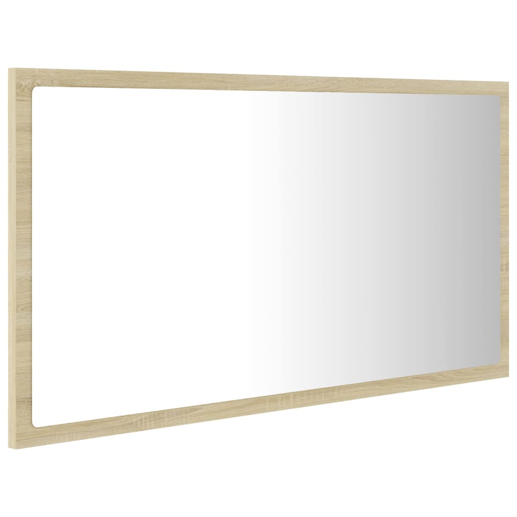 Miroir de salle de bain LED 80x8,5x37 cm acrylique