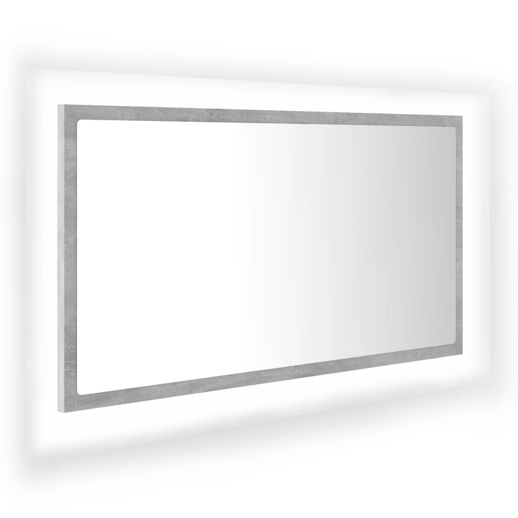 Miroir de salle de bain LED 80x8,5x37 cm acrylique