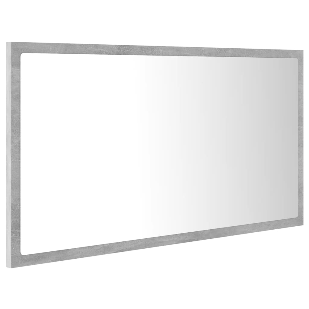 Miroir de salle de bain LED 80x8,5x37 cm acrylique