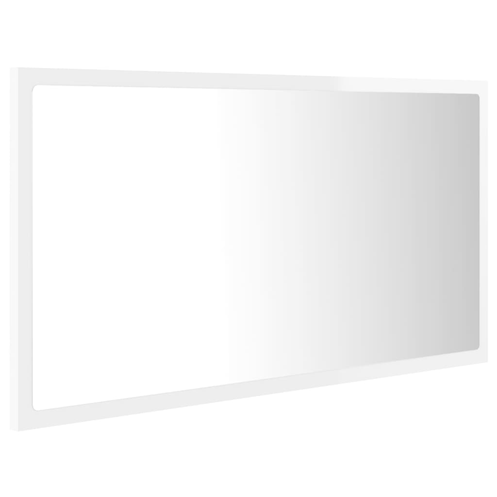 Miroir de salle de bain LED 80x8,5x37 cm acrylique