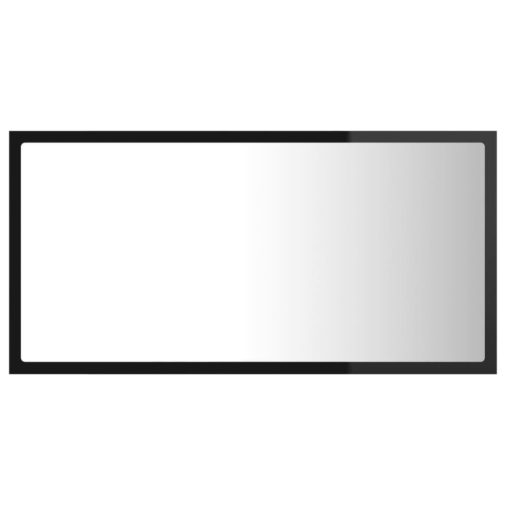 Miroir de salle de bain LED 80x8,5x37 cm acrylique